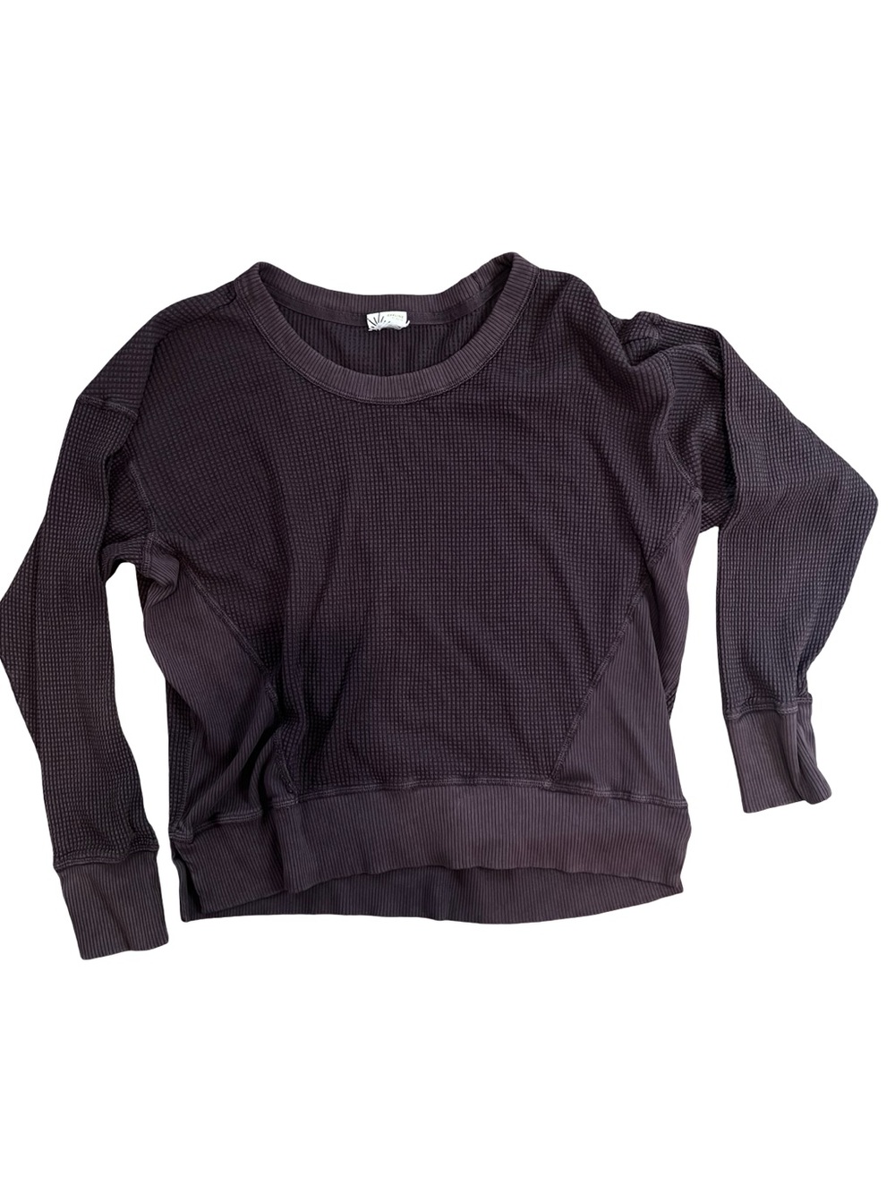 Offline by Aerie Waffle Knit Oversized Brown Thermal Long Sleeve Unknown Size